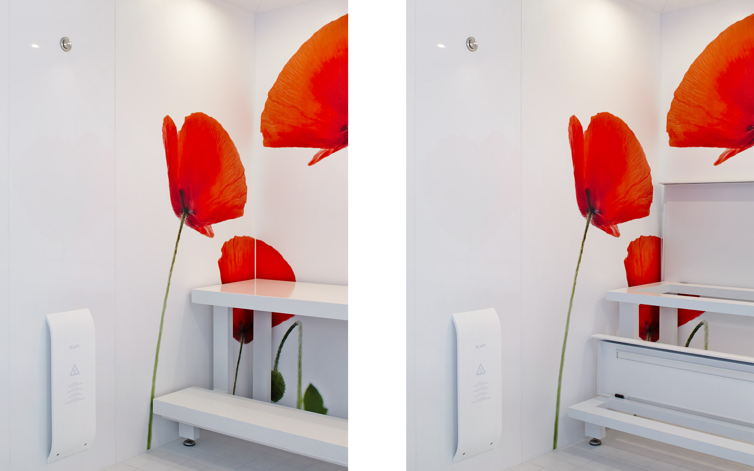 Parna Turška savna Klafs D6 - vzorec mak