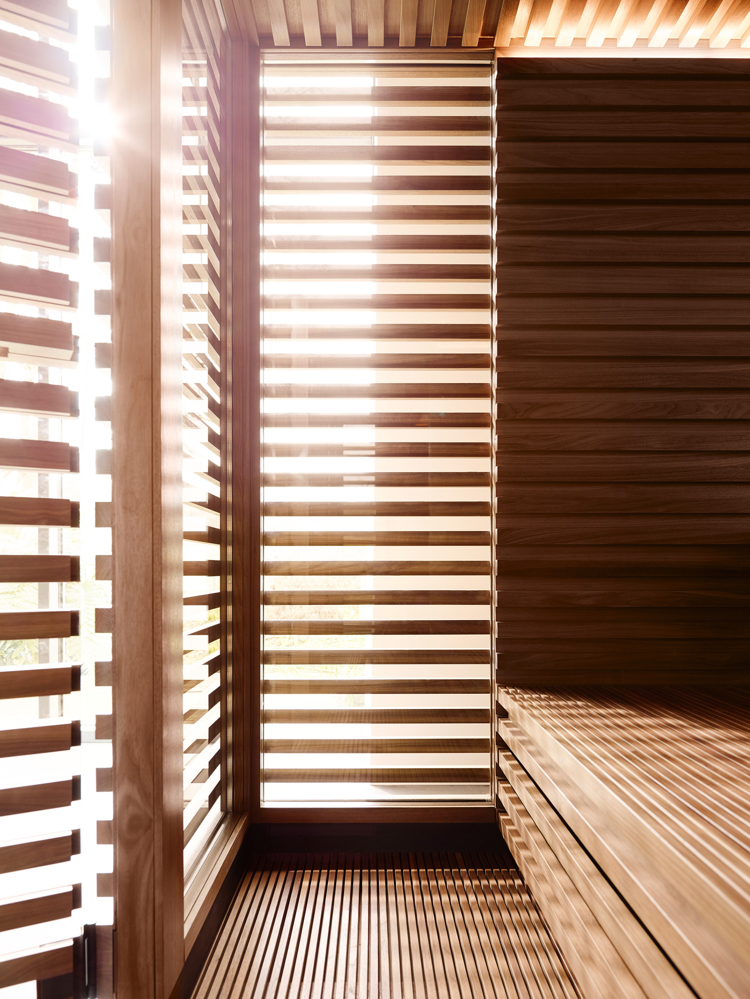 Finska Savna Klafs Matteo Thun - detajl notranjosti