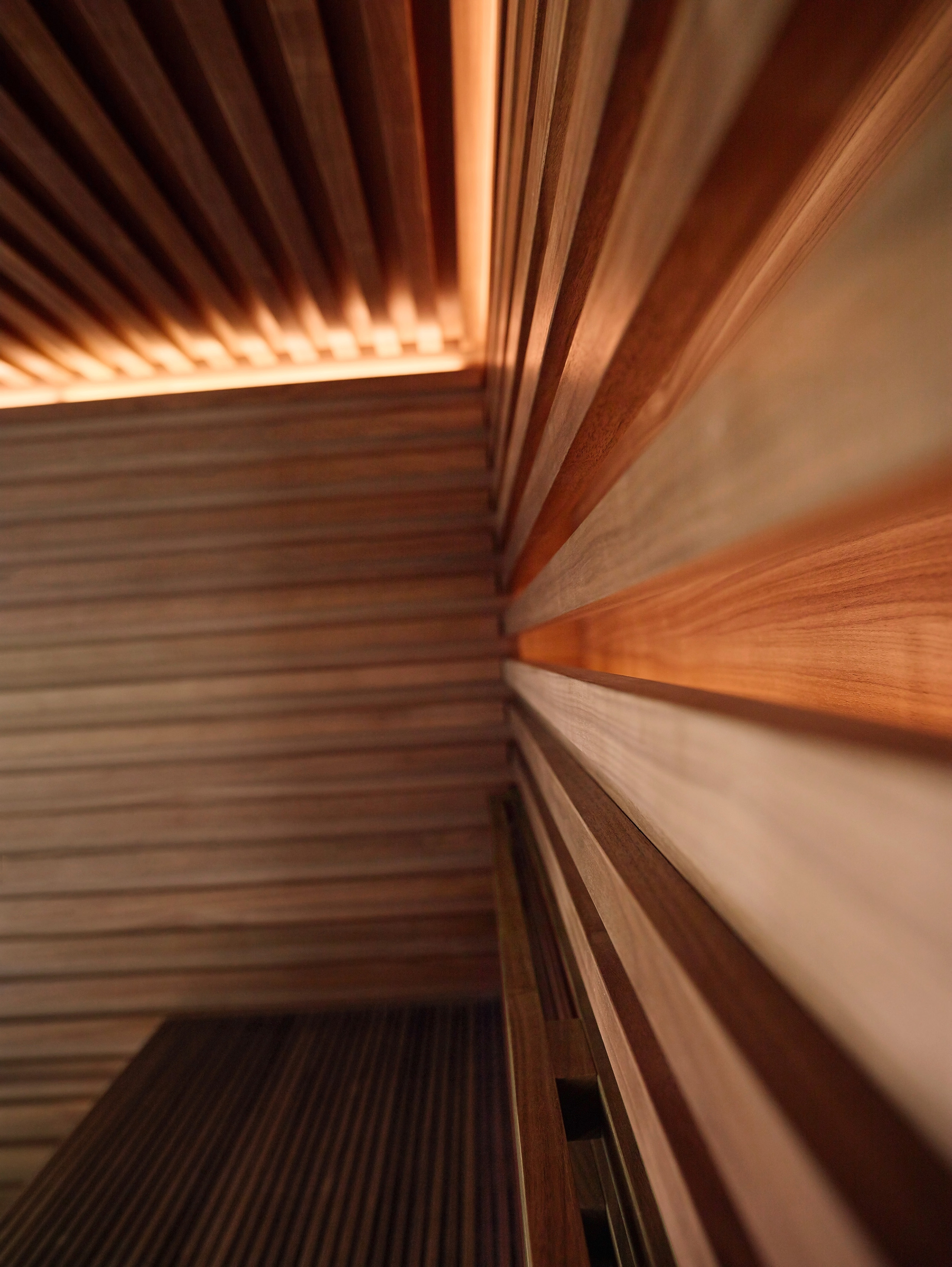 Finska Savna Klafs Matteo Thun - detajl notranjosti