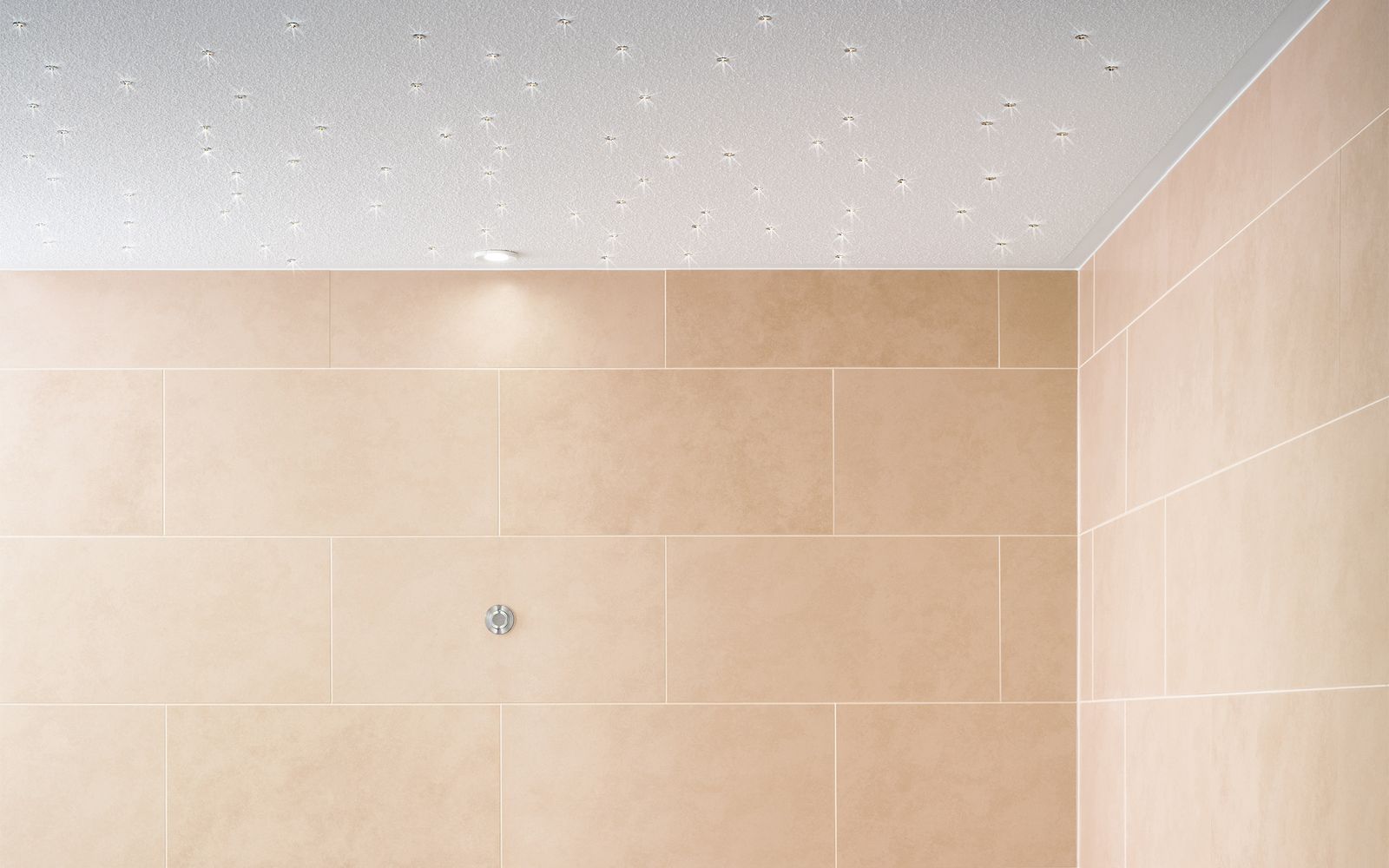 Turška savna Hombre Klafs - zvezdnato nebo (starry sky), topli odtenki ploščic, prijetno vzdušje